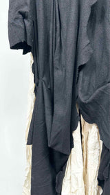 Elena Dawson Two-tone Detailed Pleats-bottom Long Coat