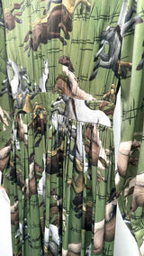 Alena Akhmadullina L/S Printed Satin Maxi Shirt Dress