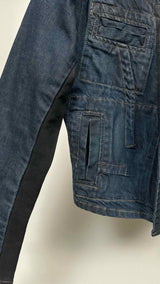 Rick Owens Collar-less Reconstructed Slav Denim Jacket