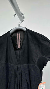 Rick Owens S/S Suede Top Wool-hybrid Center-pleated Dress