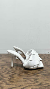 Bottega Veneta Lido Intrecciato Leather Heel Sandals