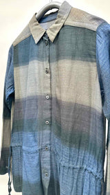 Haat Color-blocking Draw-string Shirt