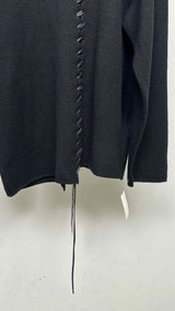 Yohji Yamamoto Pour Homme Leather-string Oversized Sweater