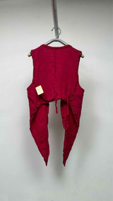 Issey Miyake Chain-stitching Long Vest