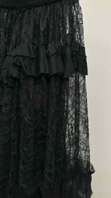 Tao Comme Des GarÃ§ons Lace Ruffle Apron Over Skirt