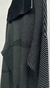 Balenciaga "Homme" Striped Quarter-zip High-neck Sweater