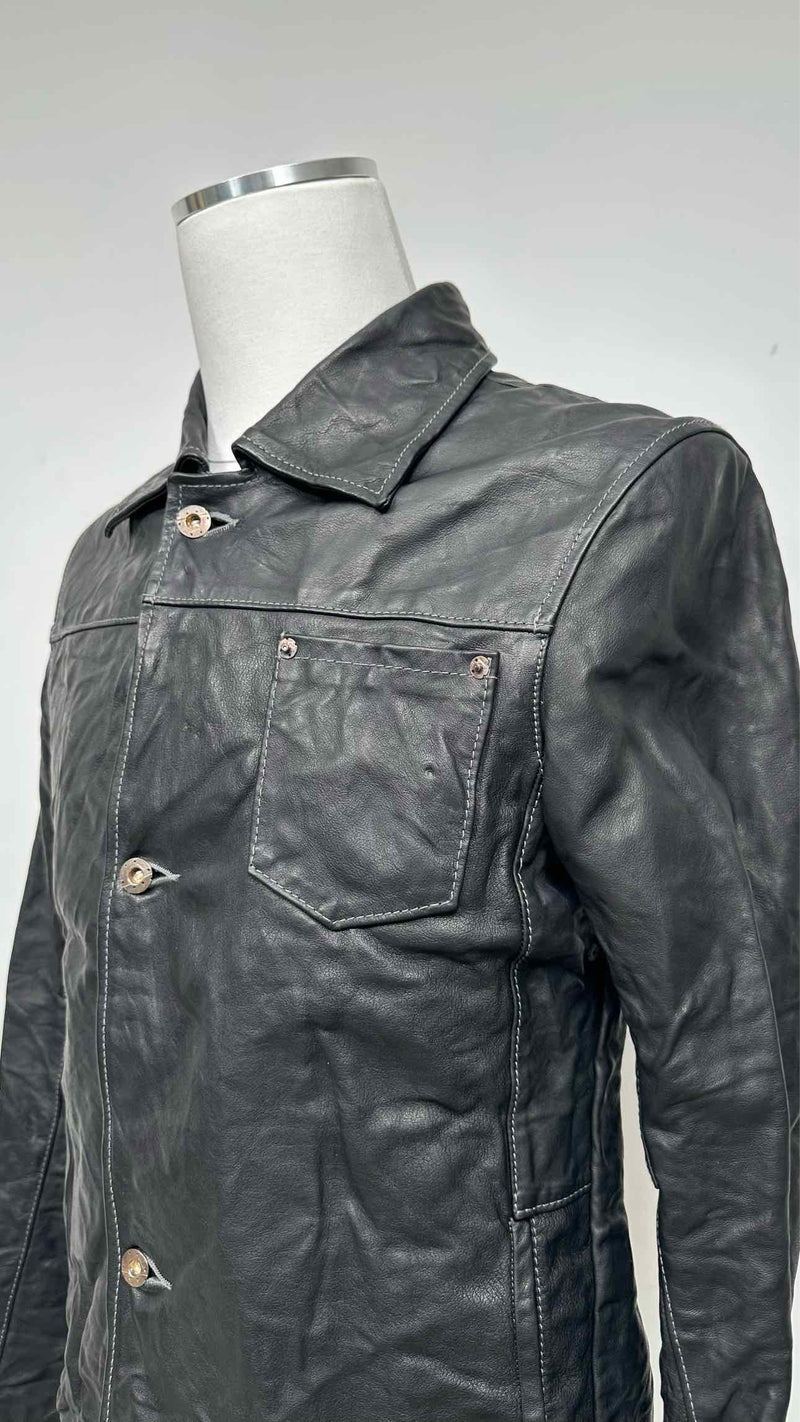 Taichimurakami Displacement Leather Jeans Jacket