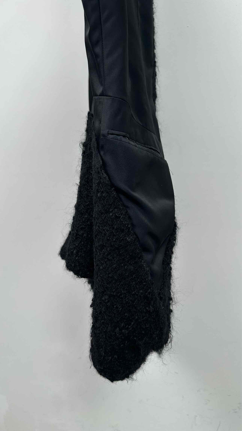 Issey Miyake Shawl Tweed-knit Hybrid Oversized Coat