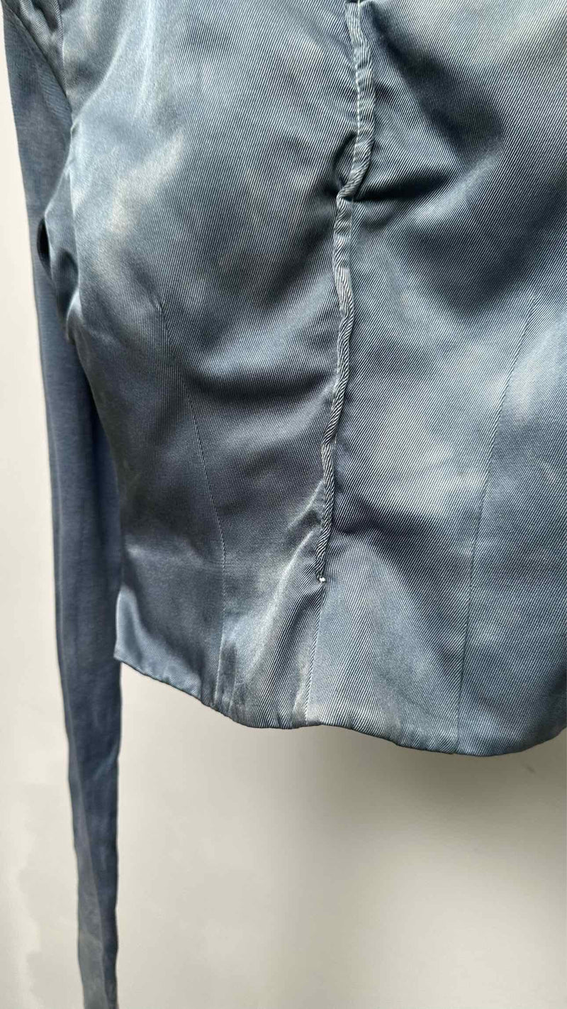 Rick Owens Over-dye Hook-closer Cropped Blazer Jacket