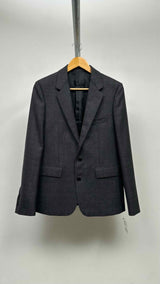 CELINE Plaid Textured Wool Blazer Jacket