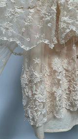 Sea Front-embroidered V-neck Top