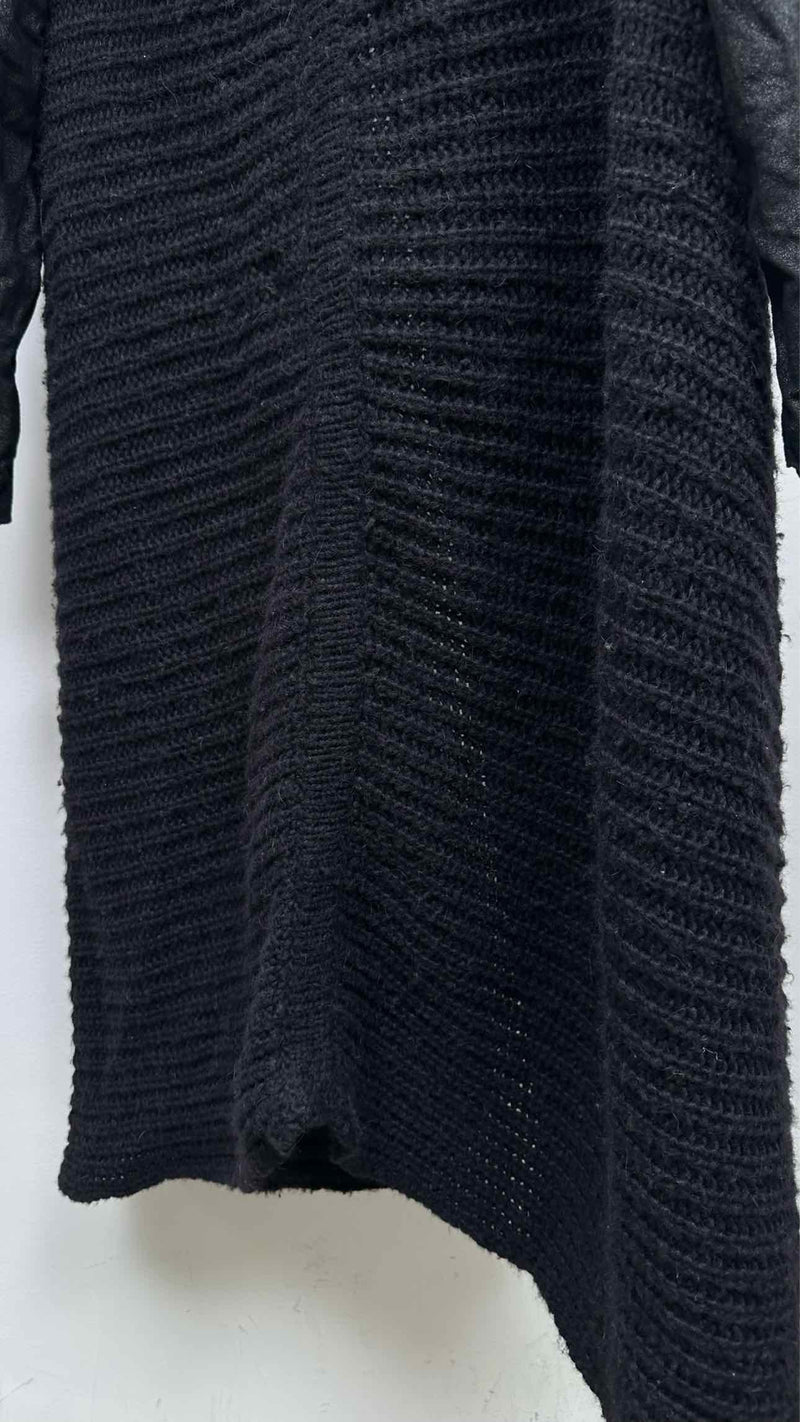 Rick Owens Suede-sleeve Knitted Gawn