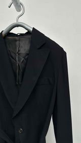Ann Demeulemeester Double-breast Belted Blazer Jacket