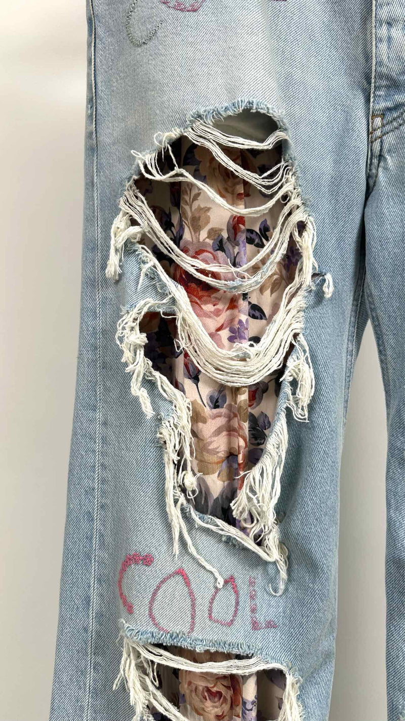 COOL T.M Floral Distressed Jeans