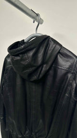 Burberry Zip-up Hooded Leather Jacket