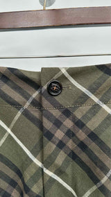 Burberry Plaid Linen Wide Pants