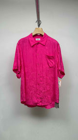 Balenciaga S/S Minimal Floral-Jacquard Shirt
