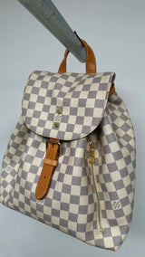Louis Vuitton Damier Azur Sperone Leather Backpack