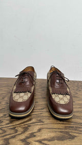 Gucci GG Monogram Canvas Oxford Shoes