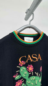 Casablanca Cactus Intarsia Sweater