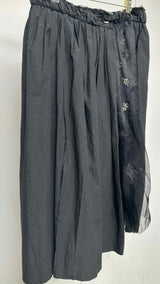 A Tentative Atelier Sheer Floral Over-dye Wrap Garnet Skirt