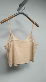 Sea Front-embroidered V-neck Top