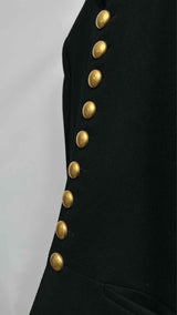 Saint Laurent Metal-button Officer Military Coat