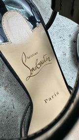 Christian Louboutin PVC Leather Trim Heel Sandals