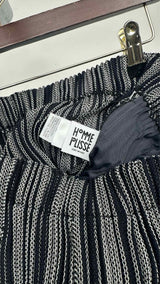 Homme Plisse Stripe Pleated Easy Shorts