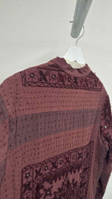 By Walid Sashiko Crochet Textured Padded Jacket