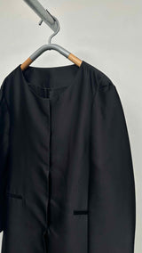 Toteme Collarless Silk Coat