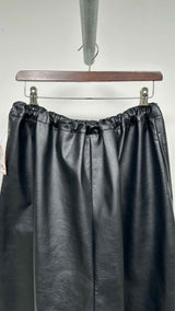 Comme Des Garcons Faux Leather Drop-crotch Wide Easy Pants