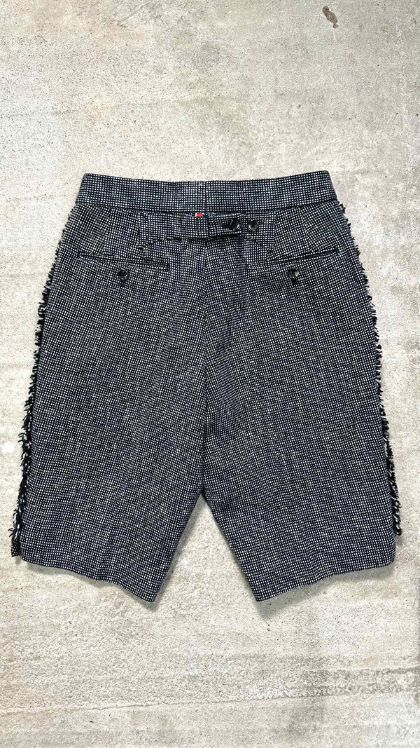 Thom Browne Side-frayed Tweed Shorts
