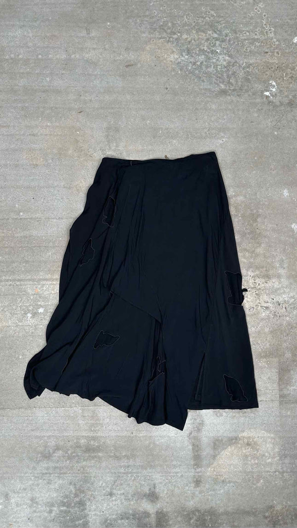 Yohji Yamamoto Long Cut-out Skirt