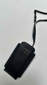 PRADA Saffiano Lanyard Phone Holder