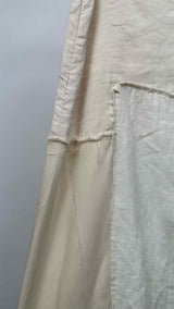 JW Anderson Swallow-embroidered Linen Assymetrical Skirt