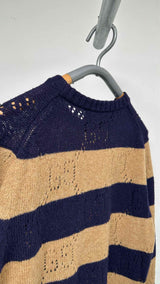 Gucci GG Open-stitch Stripe Sweater