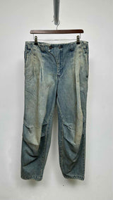 Devoa Stained Baggy Jeans