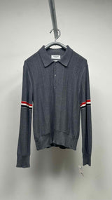 Thom Browne L/S Stitching Stripe Polo Shirt
