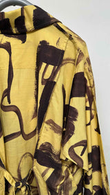 Issey Miyake Blushed Stroke Pattern Oversized Blazer Jacket