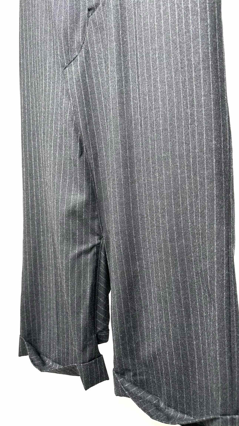 Junya Watanabe High-waisted Drop-crotch Stripe Wide Pants