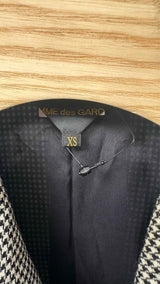 Women's Comme Des Garcons Houndstooth Ruffle Blazer Jacket