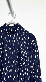 Balenciaga Polka-dot Satin Oversized Shirt