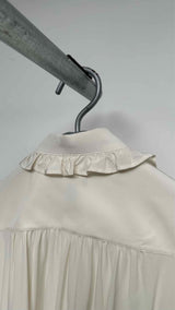 Louis Vuitton Front-Pleated Frill-Collar Shirt