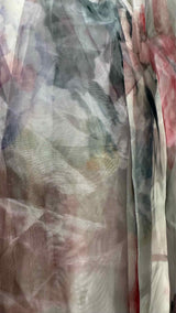 Tricot Comme Des Garcons Floral Sheer Flare Wide Skirt