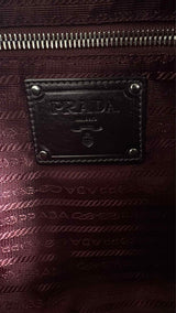 PRADA Vitello Leather Mordore Clutches Bag
