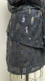 Ann Demeulemeester Silk Sequin Wrap Sheer Set-up