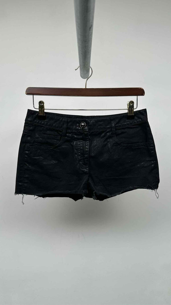 Chanel Waxed Low-end Denim Shorts