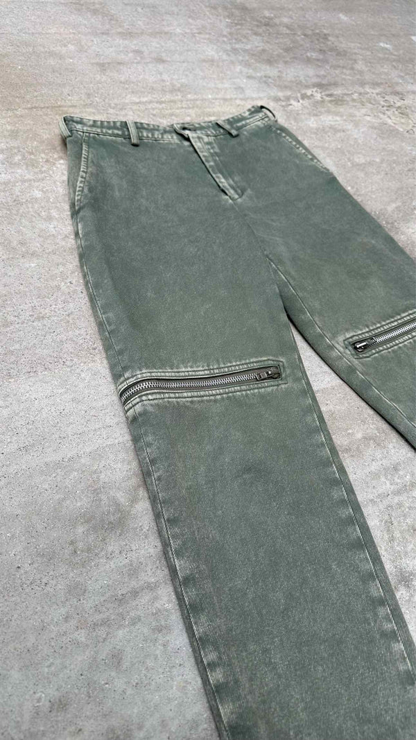 Black Comme Des Garçons Zip-detailed Overdye Jeans