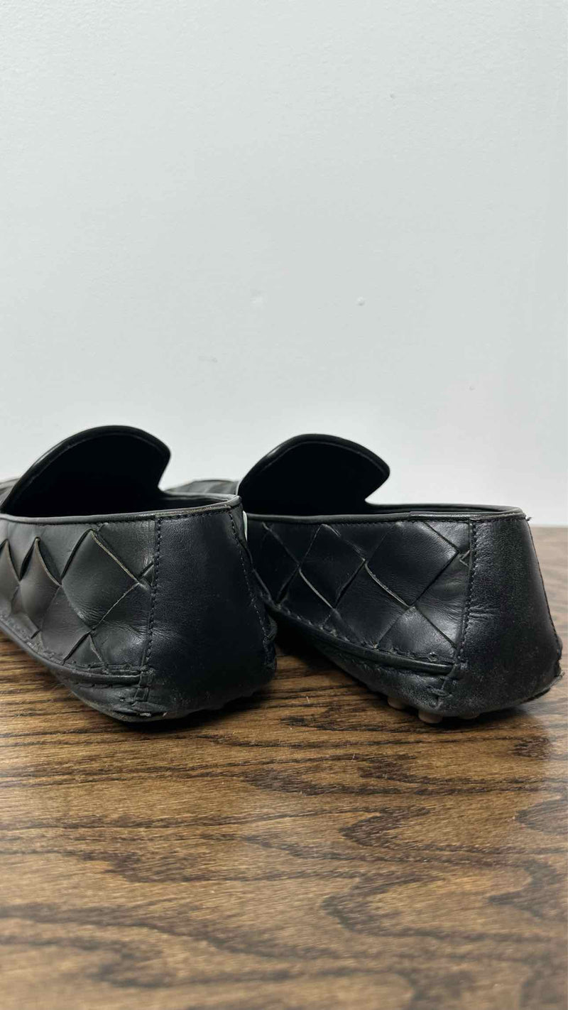 Bottega Veneta Square-toe Intrecciato Leather Slippers